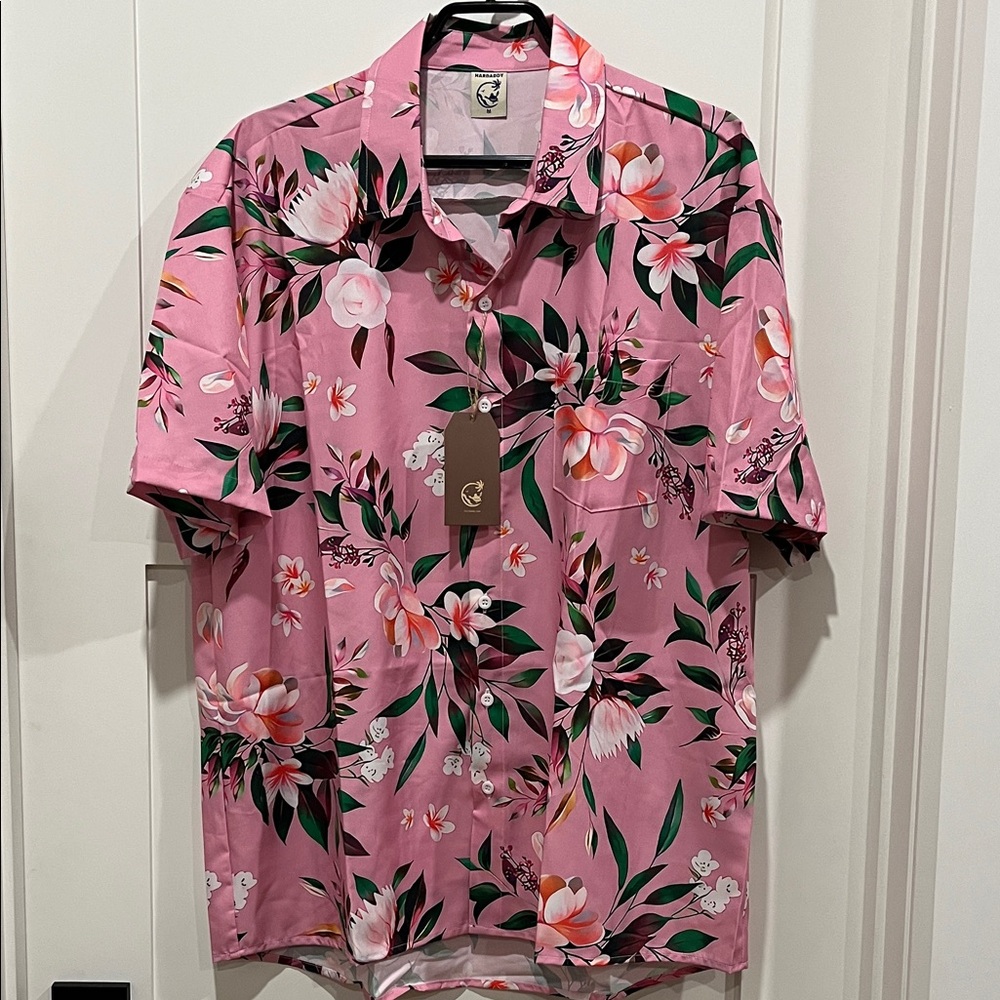Floral Pink Men's Casual Shirt